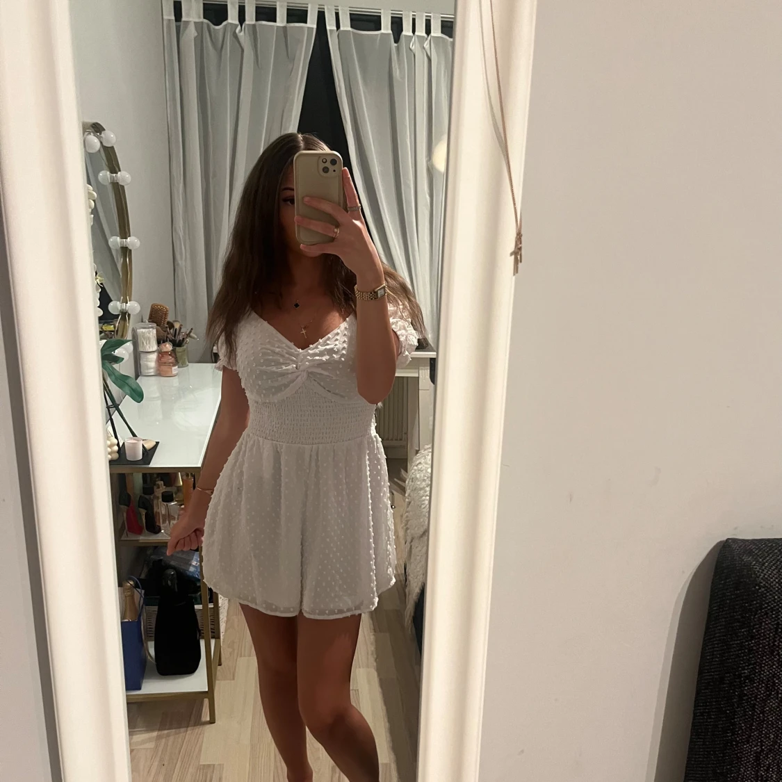 Vit klänning/jumpsuit 