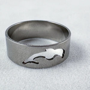 Snygg ring i rostfritt stål - En ring i rostfritt stål med en diameter på ca 18 mm