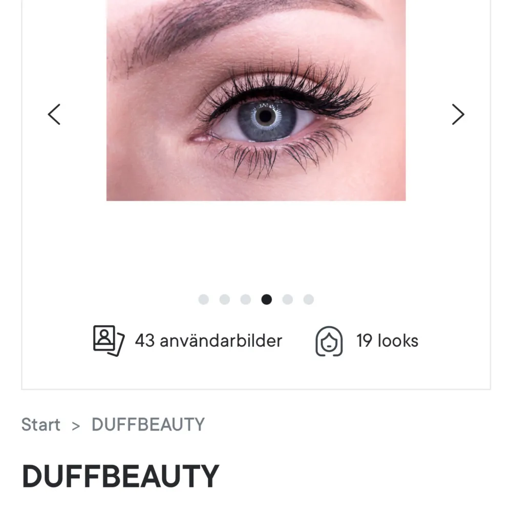 Lösögonfransar från duff lashes. Oöppnade, säljs inte längre. Ny pris 200 ish. Skönhet.