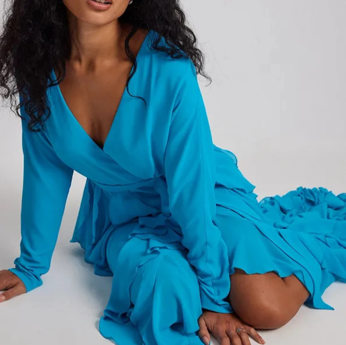 Blå maxiklänning  - 91