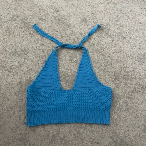 topp  - super söt blå v-ringad stickad topp!💞 skriv för fler bilder💞