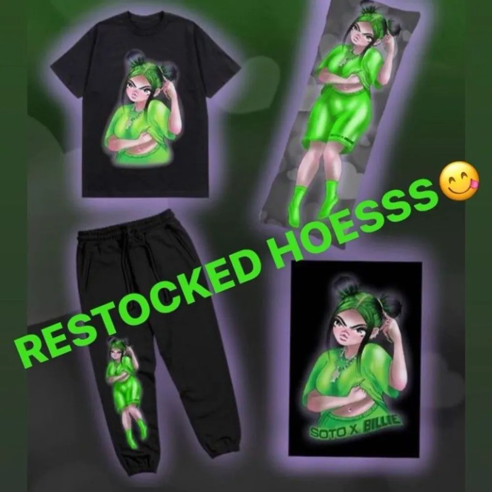 jag söker efter dessa billie eilish merch! Till ett inte överdrivet pris!! . Asusteet.