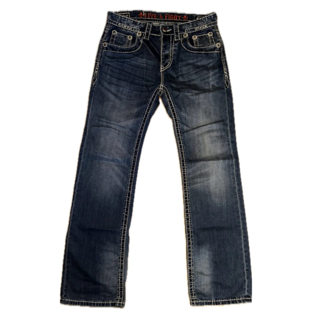 riktigt olimp drain emo fat stitch jeans - 90