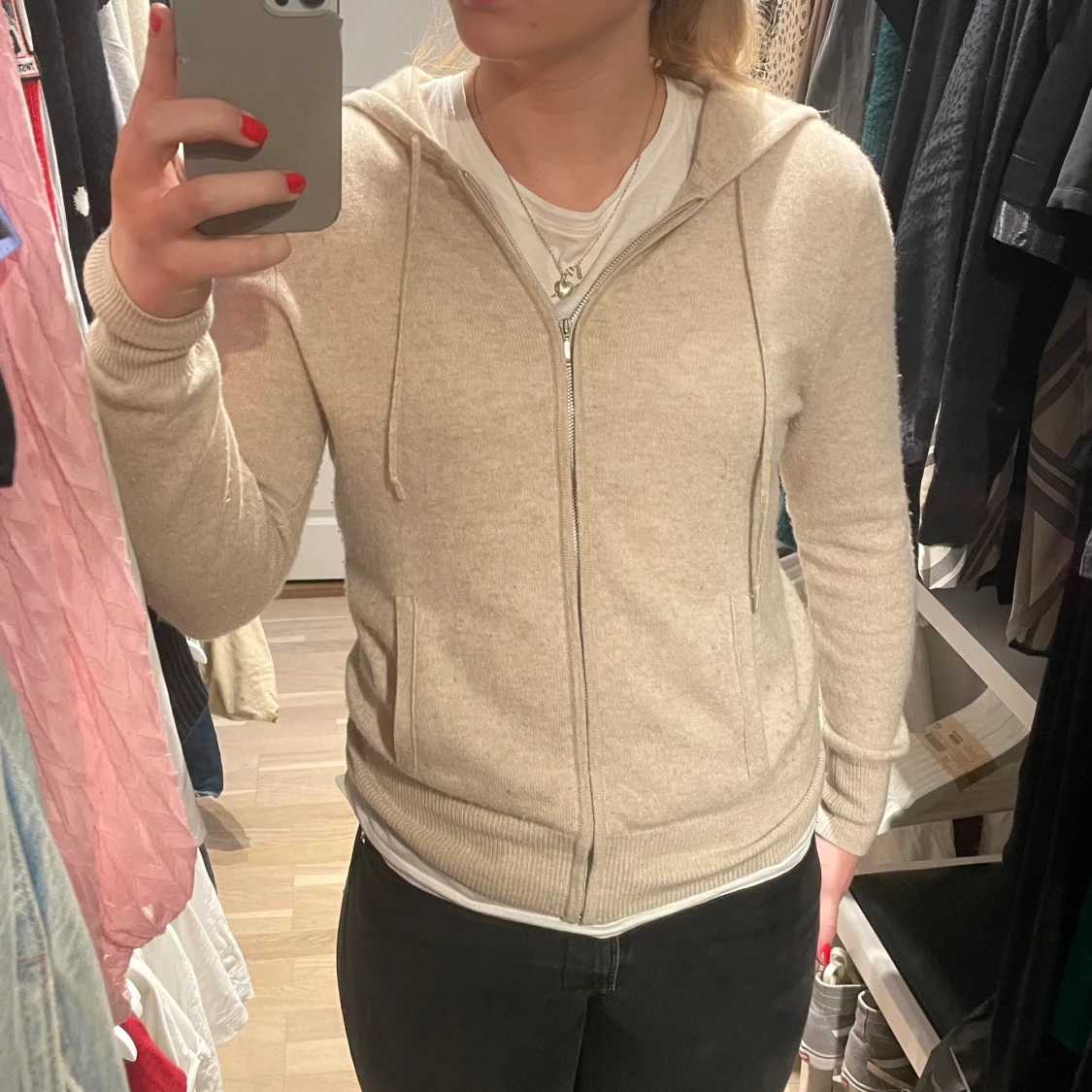 Soft goat zip hoodie 