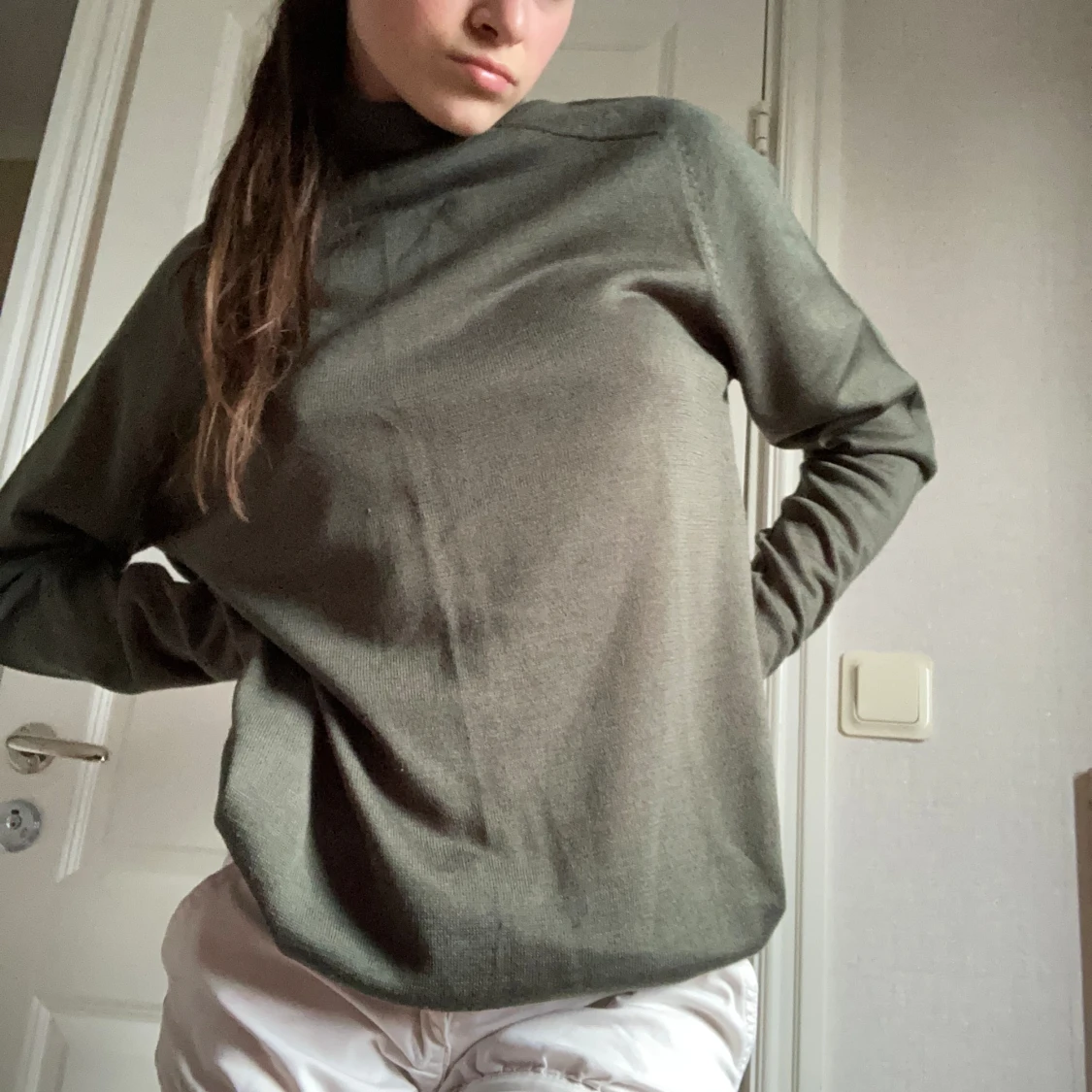 Grön finstickad tröja - 92