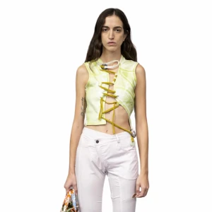 Ottolinger - Ottolinger x isko Denim Asymmetrical tank top Sz 40/L