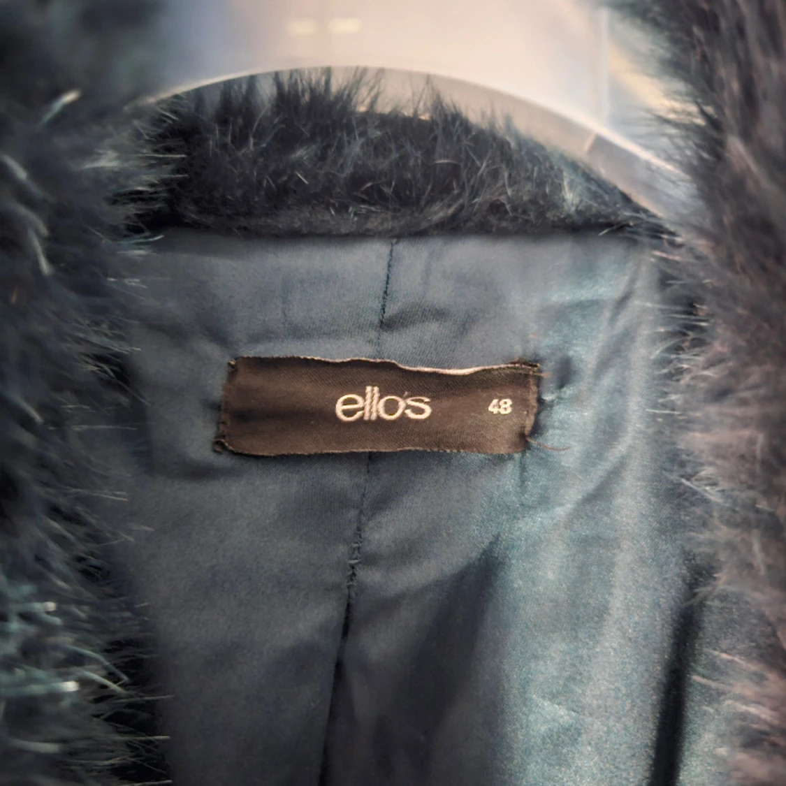 Lyxig fuskpäls Petrol - 91