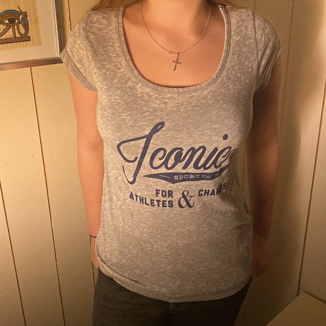 Basic t-shirt med tryck