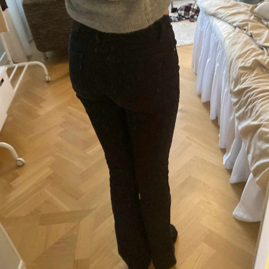 Lågmidjade bootcutjeans - 90