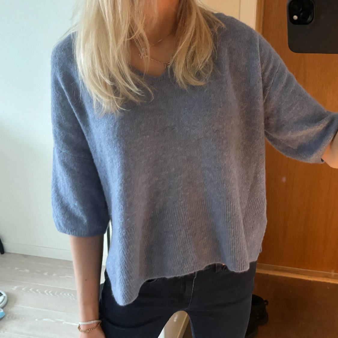 Stickad tshirt i mohair - 91