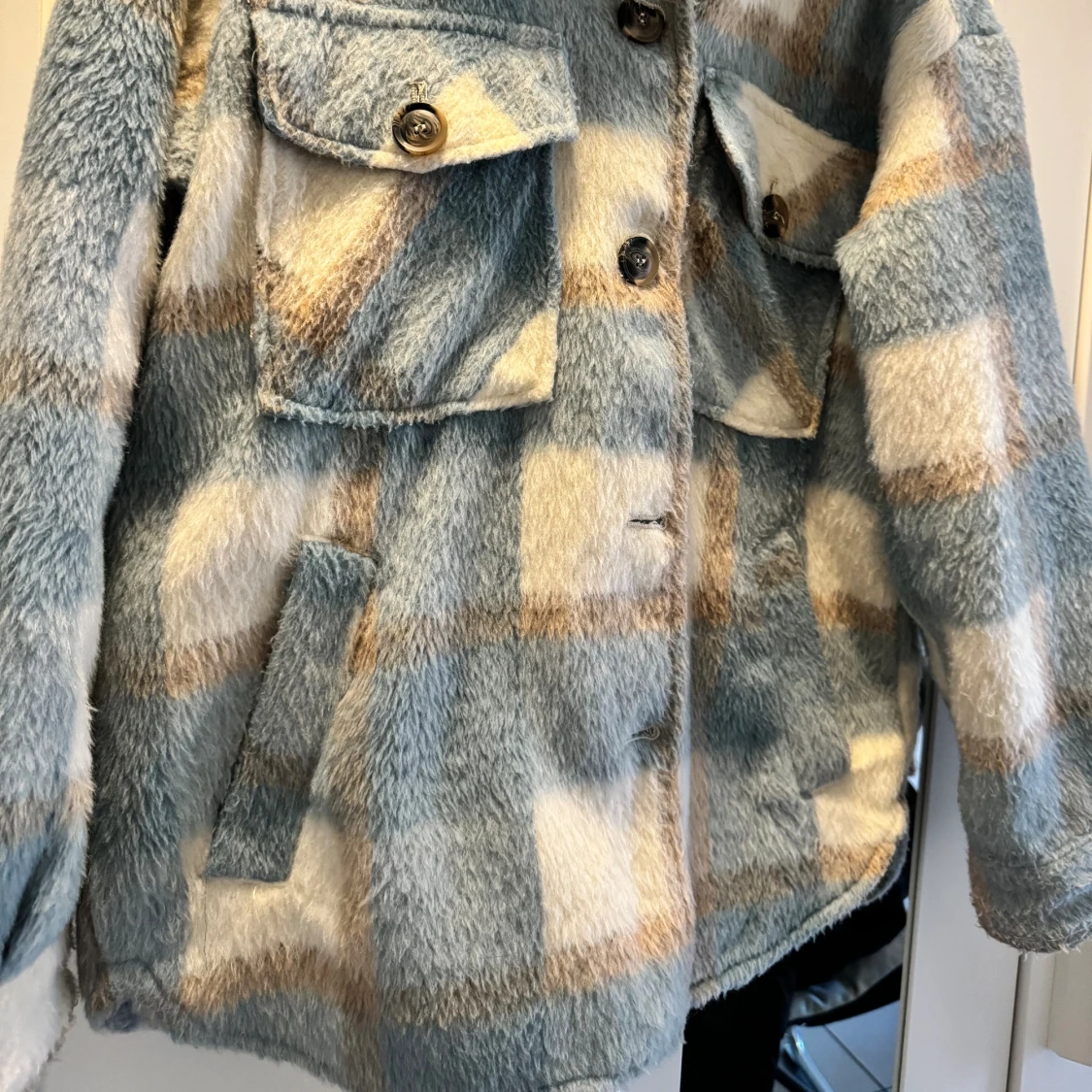 Blue and Grey Shirt Jacket - 90