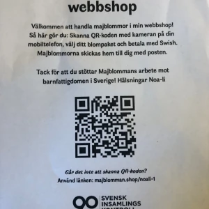 KÖP MAJBLOMMOR SNÄLLA🙏🙏 - Använd qr koden för att komma till webbshoppen där ni kan beställa hem blommorna!🌸🫶🏽(andra bilden är lånad från Google)
