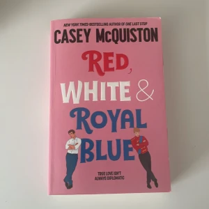 Bok- Red, white and royal blue - En mycket populär kärleks bok Är i nyskick  Har anoterat lite men något som lätt kan tas bort Kontakta mig vid frågor och intresse🫶