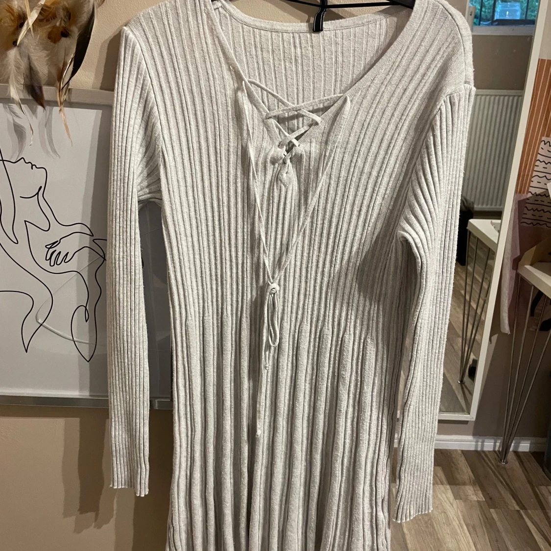 Grå fin klänning 