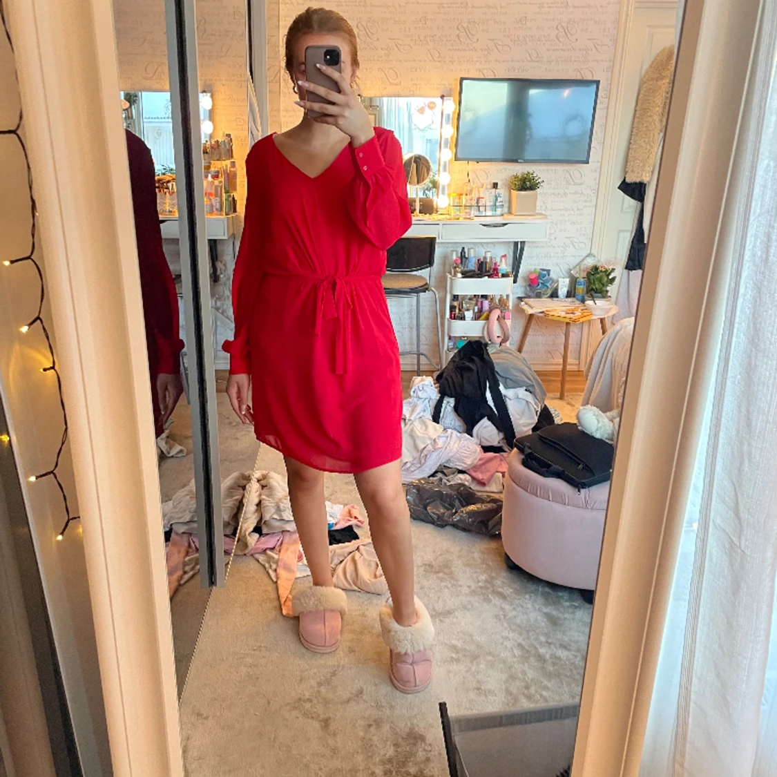 Röd klänning  - 90