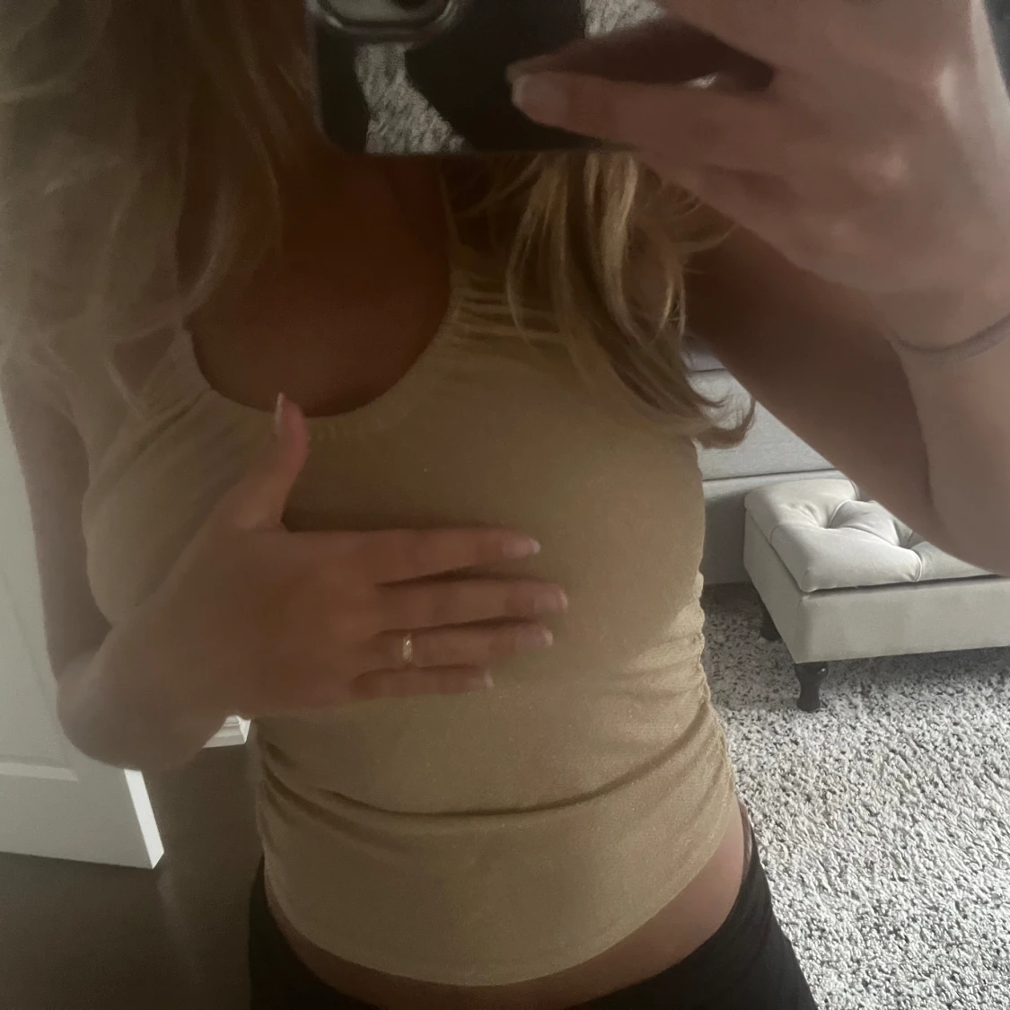 Guldglittrig topp - 90