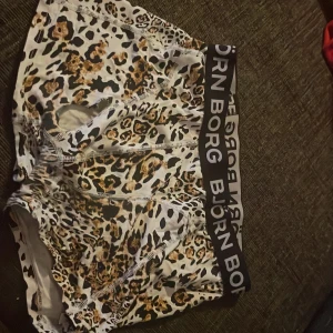 Leopard🐷 kalsonger från björn bög - As feta Björn borg kalsonger, använda ett par gånger men tvättade sen sist (tror jag). DÖ schysst pris! Lite små defekter runt skrevet men inget man behöver tänka på om man inte vill. De är ganksa rare och är limited edition! Kan tänka mig att byta!