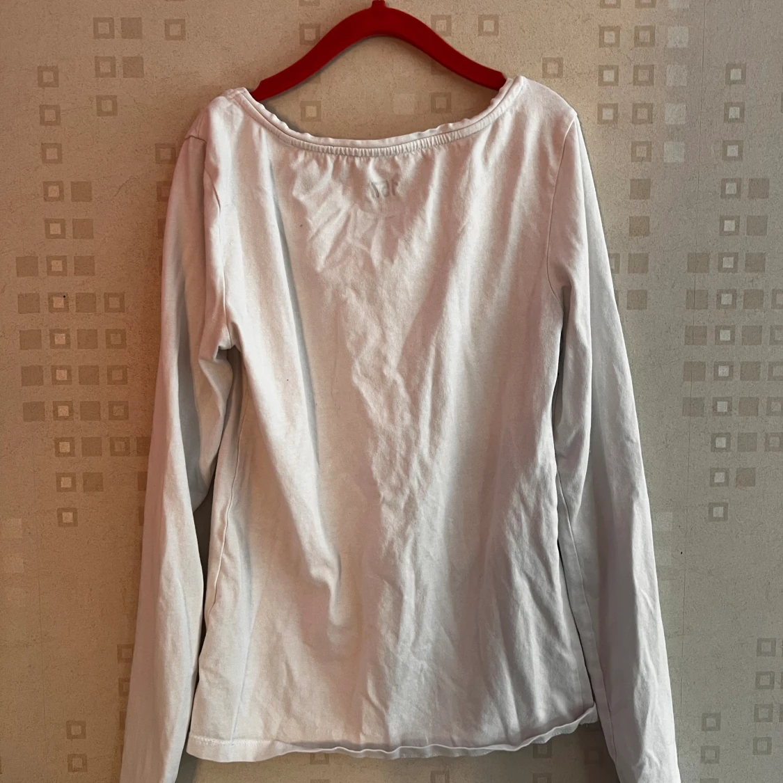 Vit långärmad tröja - 90