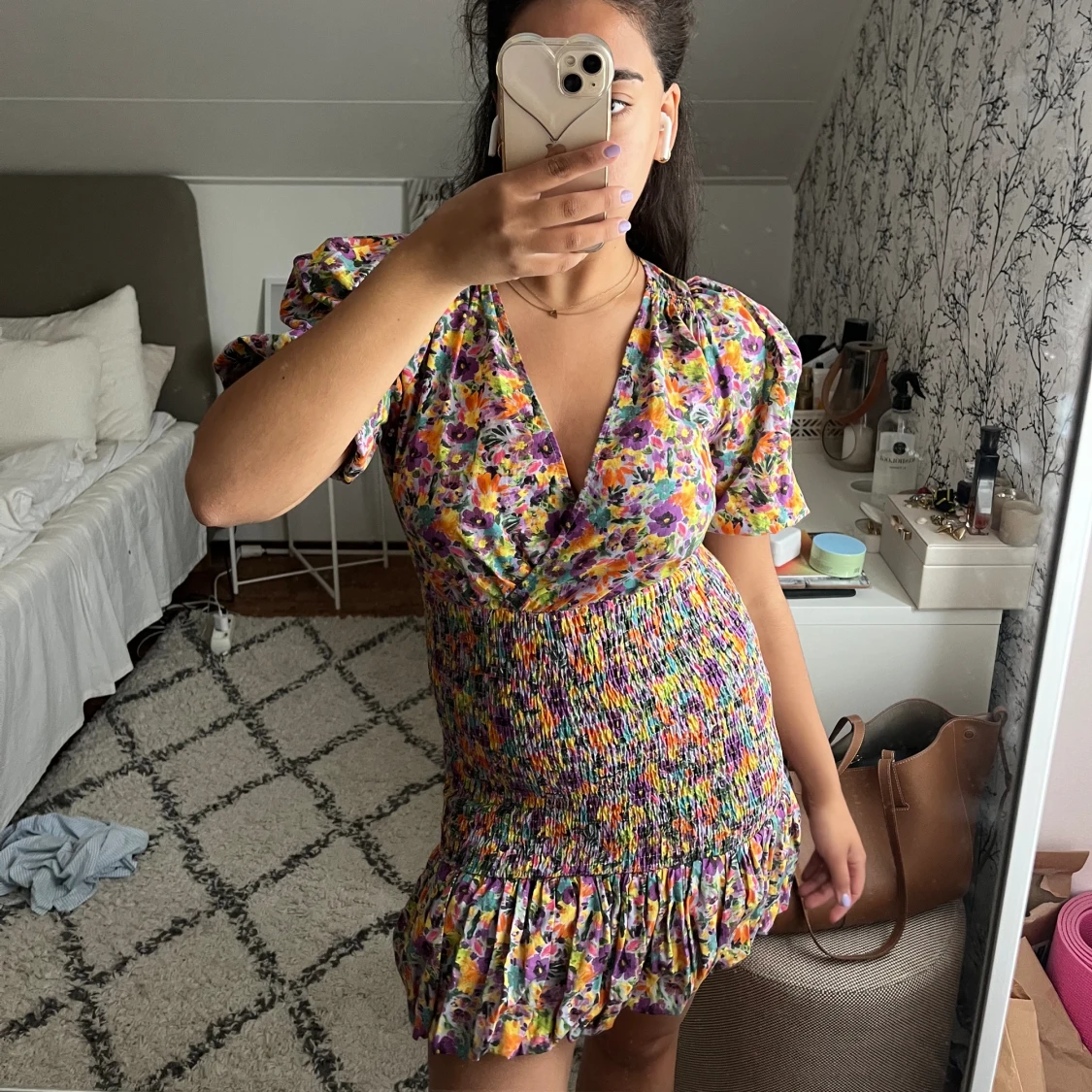 Blommig klänning - 91