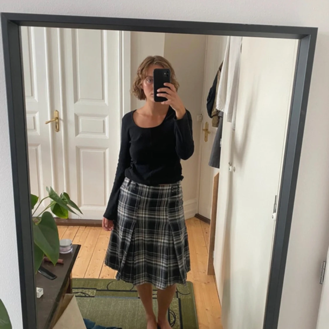 Rutig kjol flare  - 90