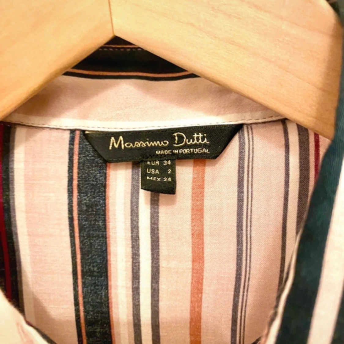 Massimo Dutti Pink Striped blus  - 90