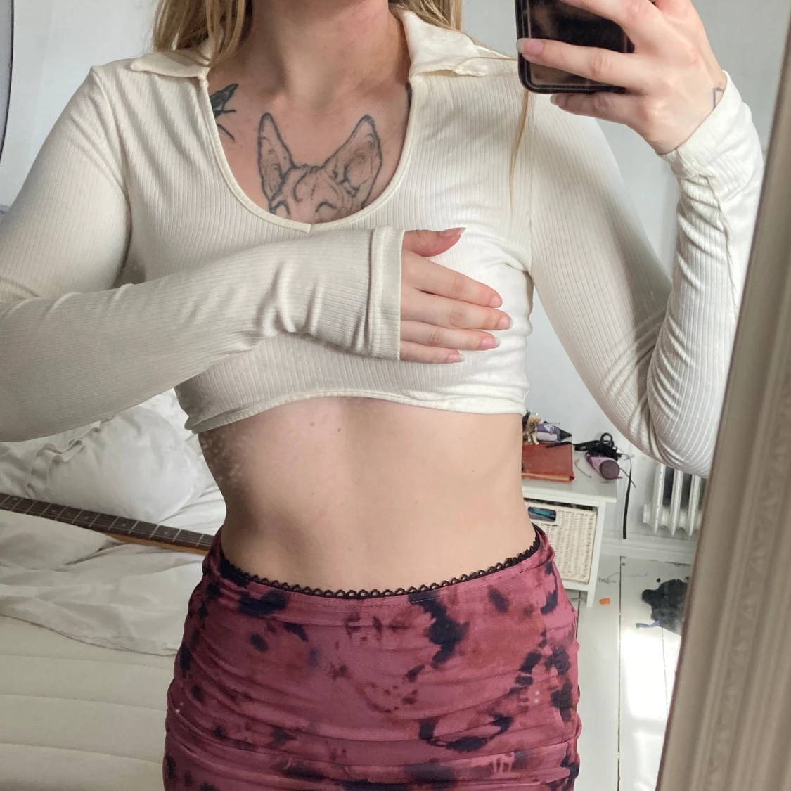 långärmad crop top