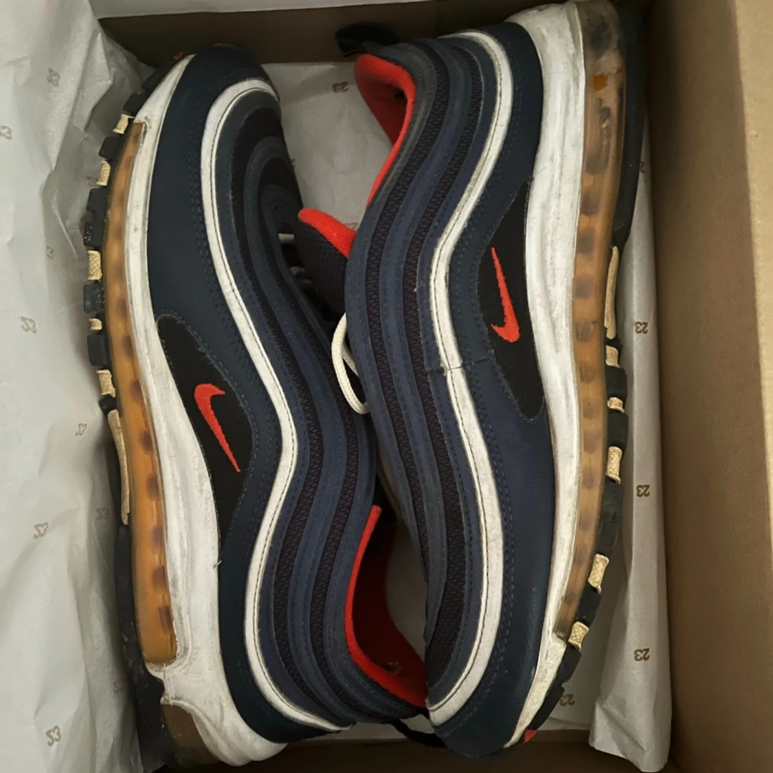 Nike Air Max 97 Midnight Navy Blue Red