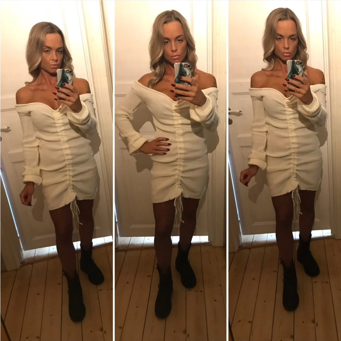 Stickad klänning  - 91