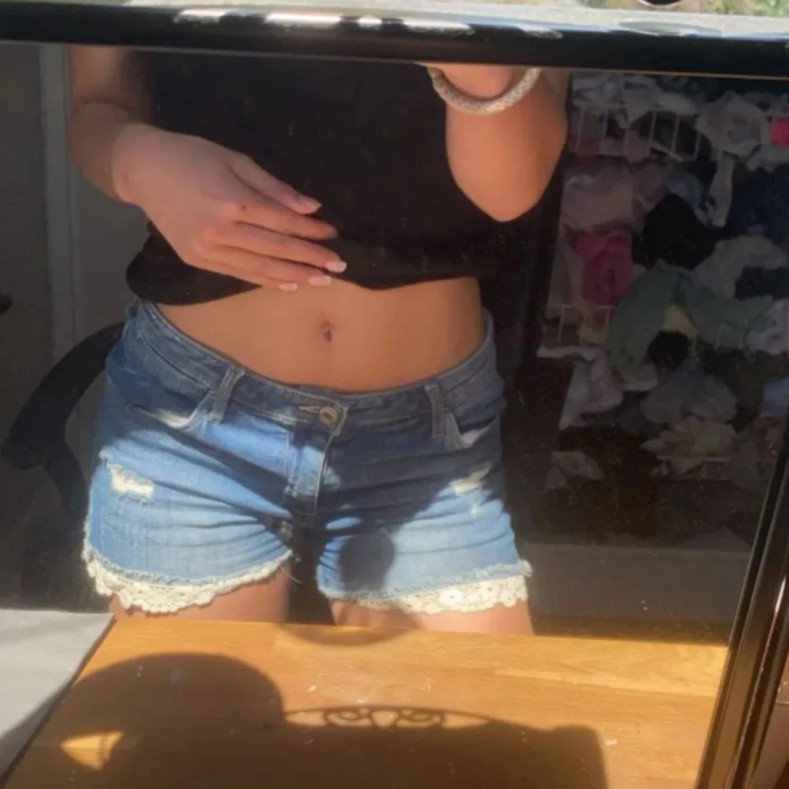 Lågmidjade shorts - 90