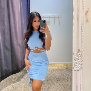 Ljusblå kkänning - Ljusblå klänning från shein. Storlek S. Köparen står för frakt. 80 kr