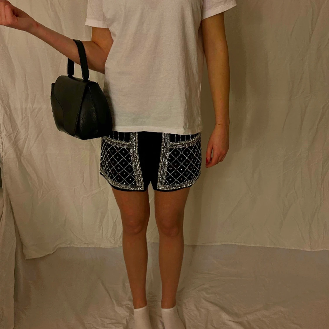 Glitter tyg shorts - 91