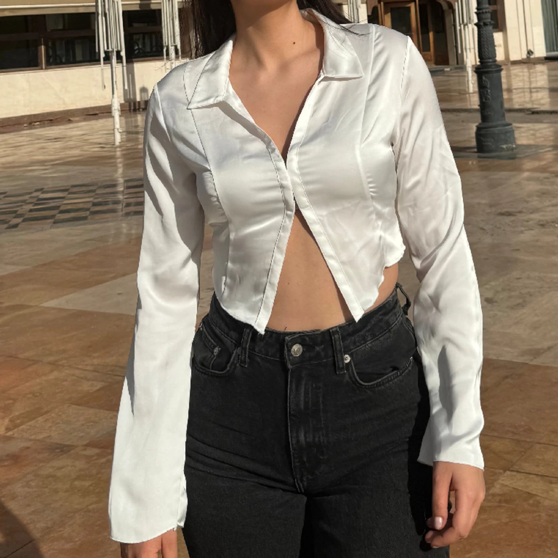 Kort vit skjorta - 91