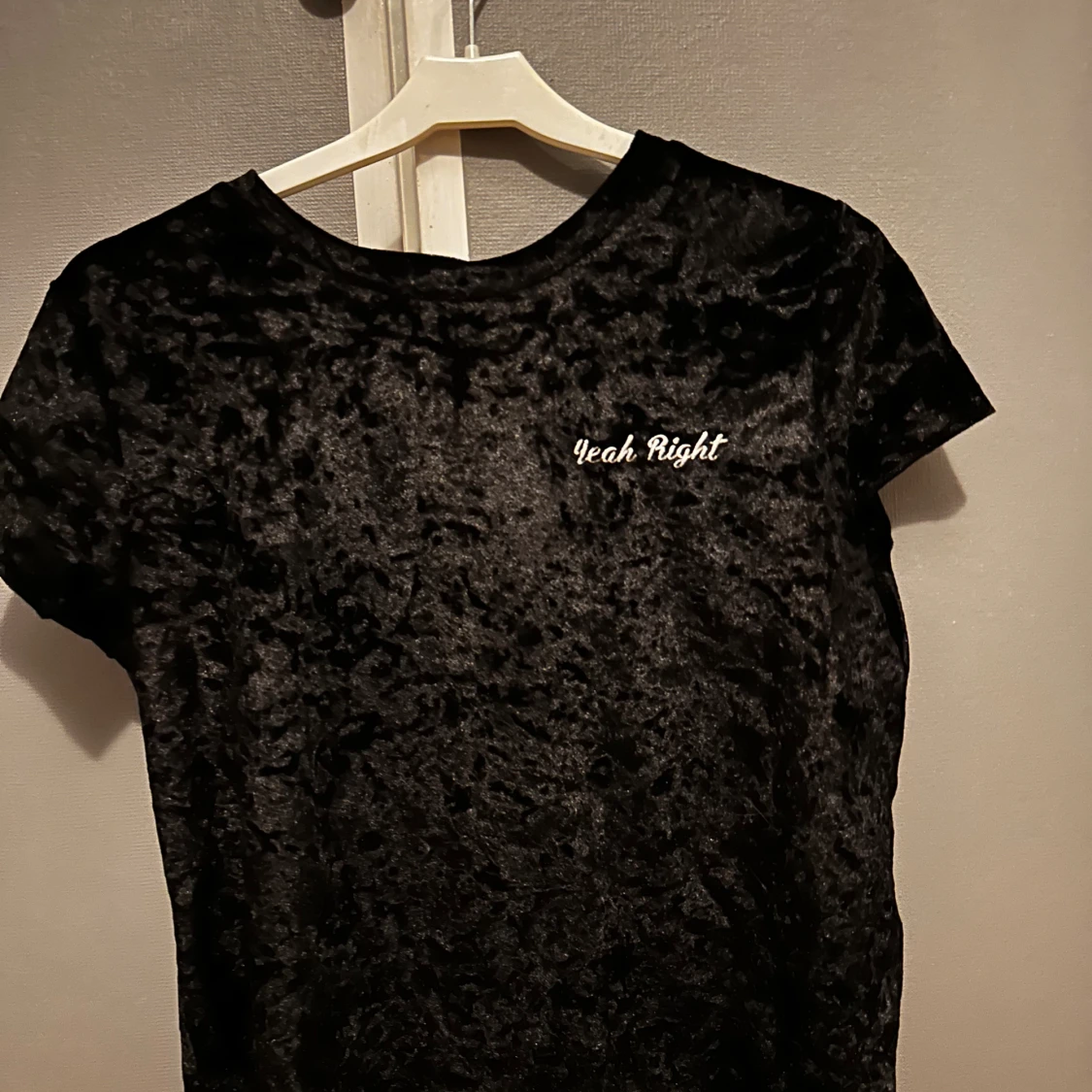 Tshirt siden imitation, tryck- yeah right