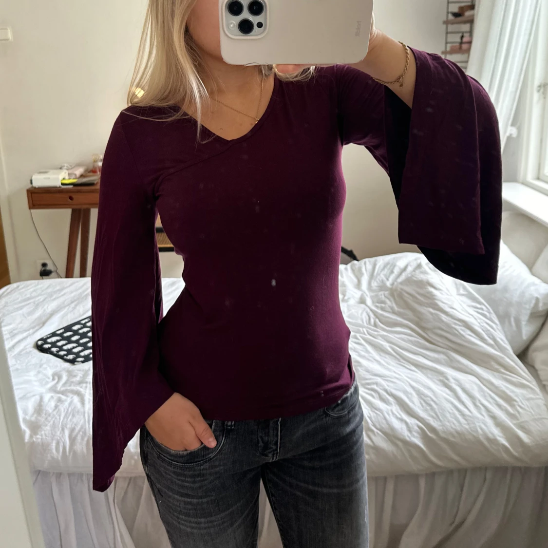 omlottröja med vida ärmar