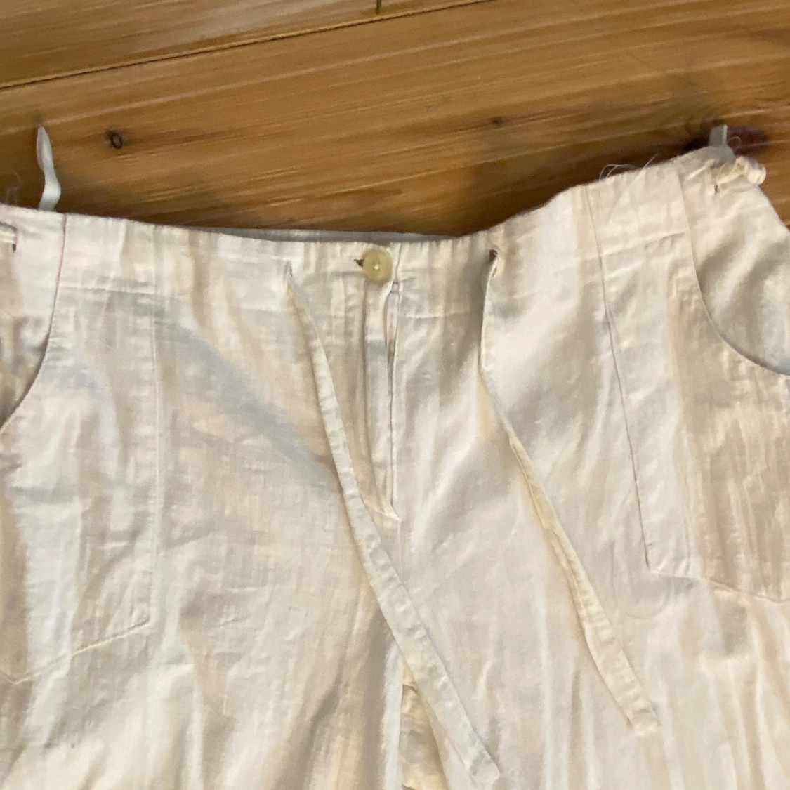 Lågmidjade linnebyxor - 90