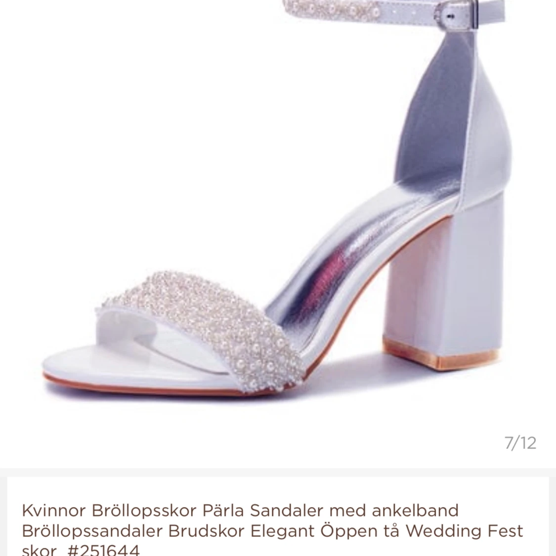 Bröllpssko balsko ny oanvänd st 37