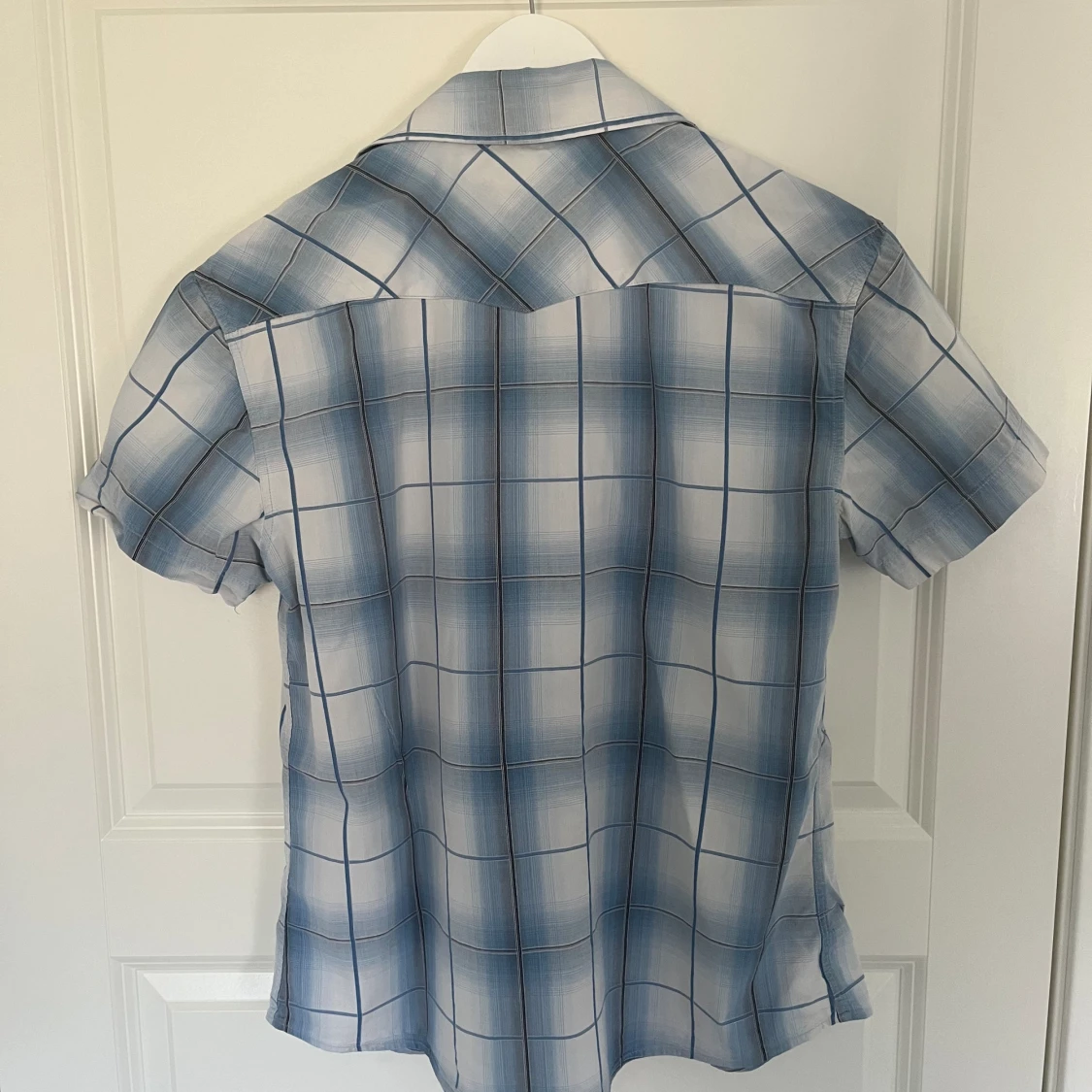 Rutig Blå Skjorta  - 90
