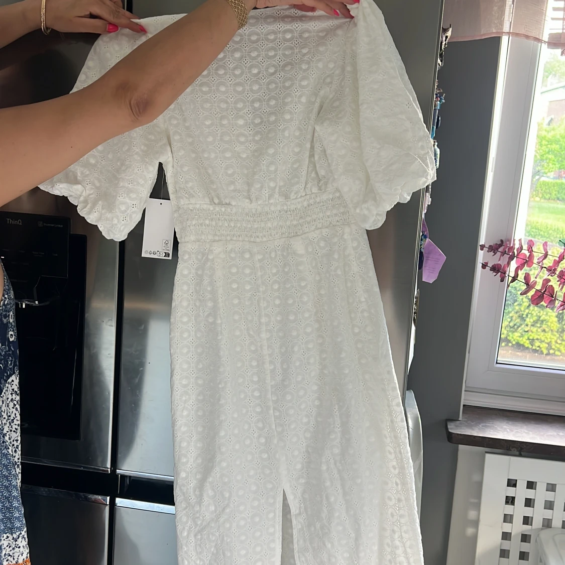 Vit klänning/ studentklänning - 90