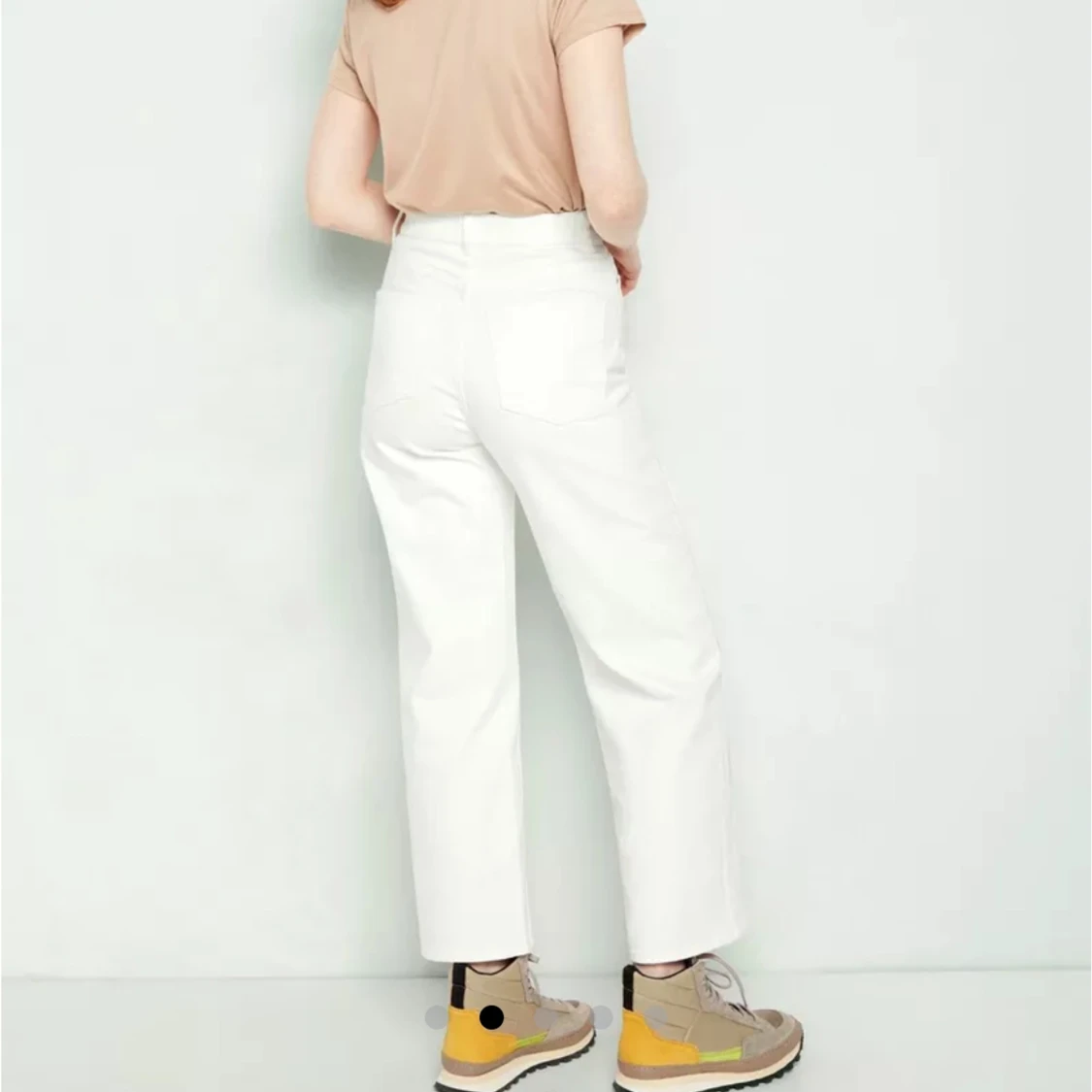 Vita high waist-jeans med croppat ben - 90