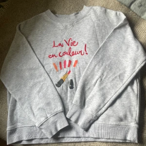 Grå sweatshirt HM  - Grå sweatshirt ifrån HM med tryck  Använt fåtal gånger💘