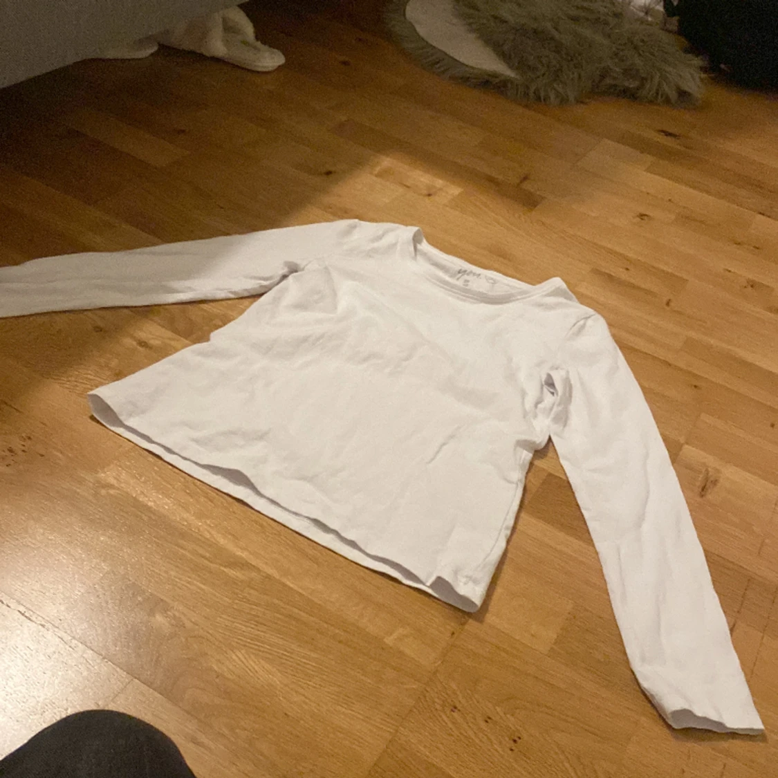 Vit långärmad tröja - 90