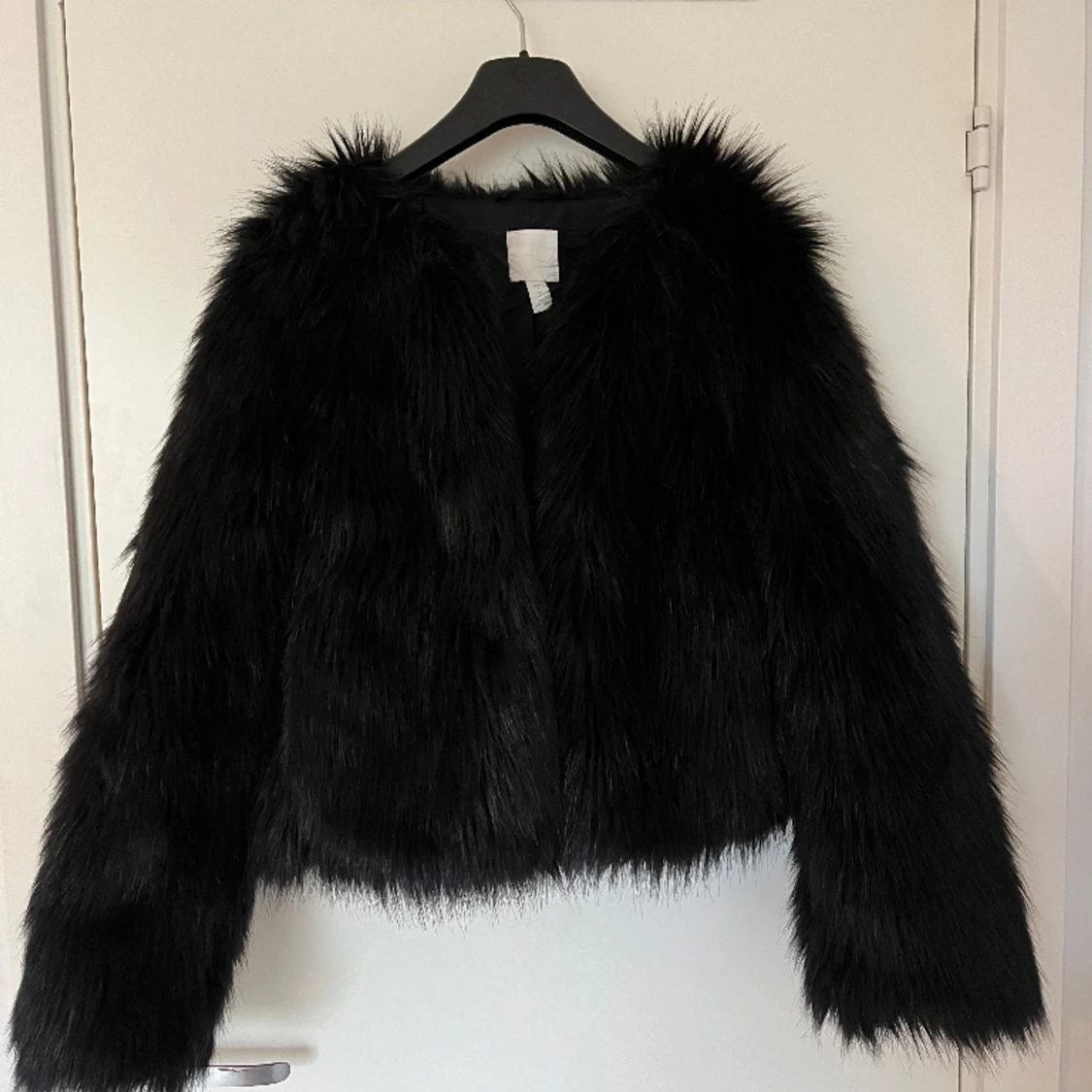 Svart päls jacka  - 90