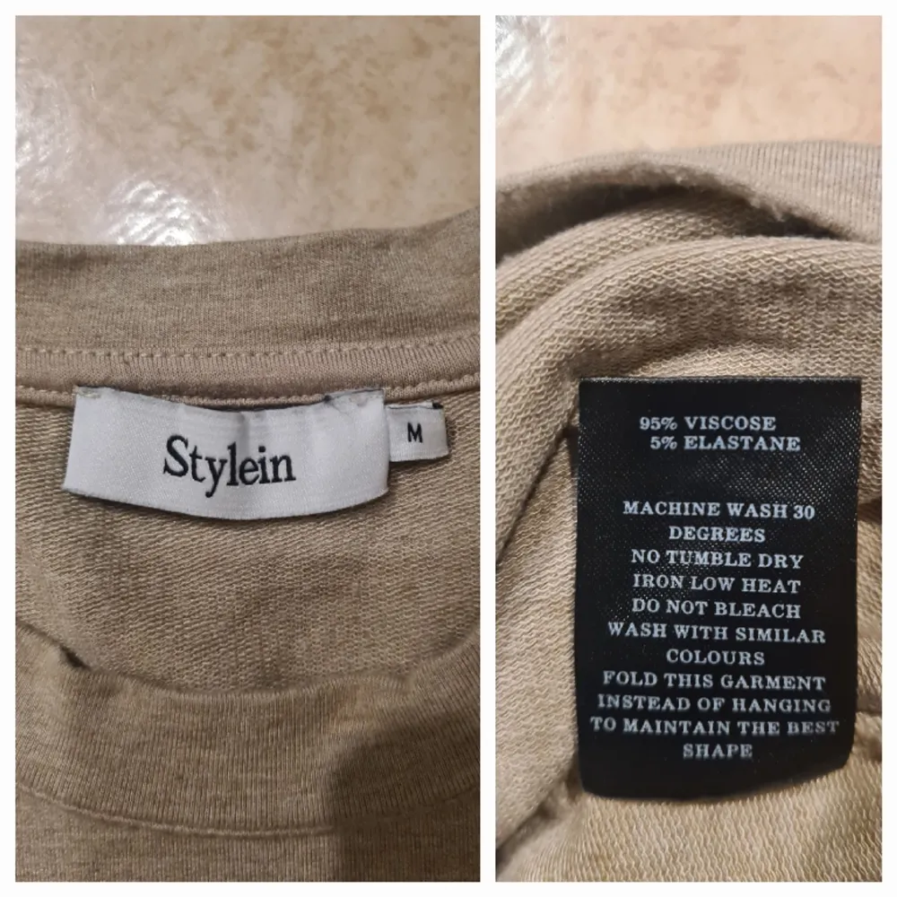 Mysig och fin beige-grå tröja i storlek M från Stylein, köpt secondhand och är i mycket bra skick. Passar även S. 🤩. Tröjor & Koftor.