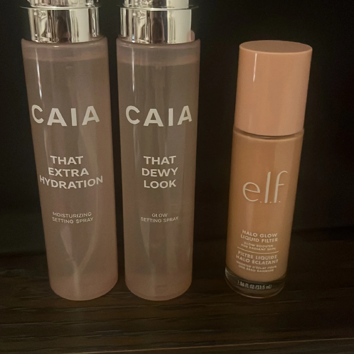 Elf halo glow och Caia settingspray