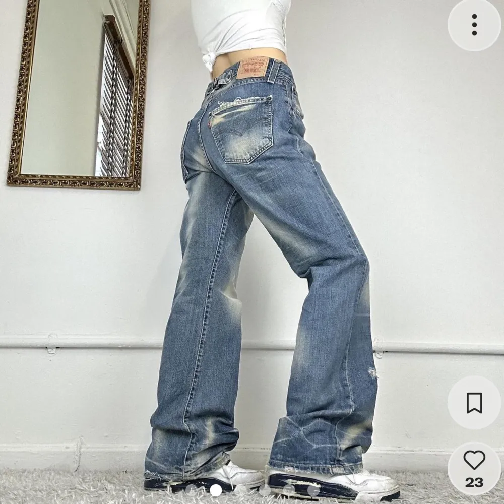 vintage levi’s jeans aldrig använda midja 78 innerben 86. Jeans & Byxor.