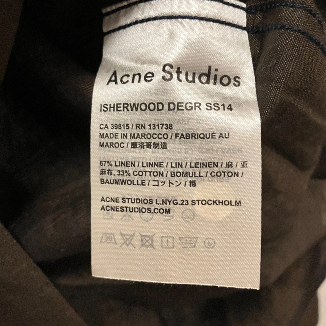 Skjorta Acne blå/brun fade - 91