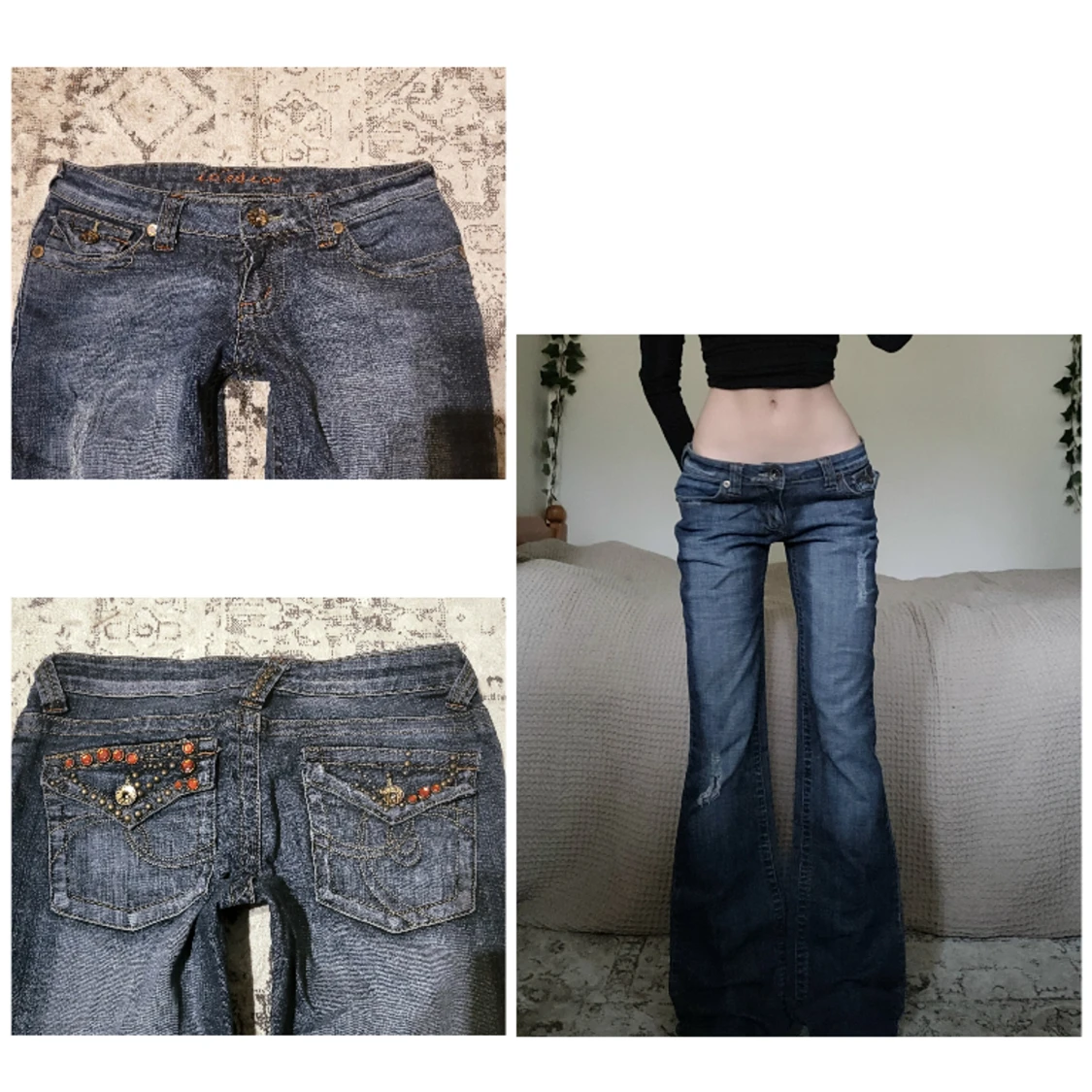 Lågmidjade jeans - 90