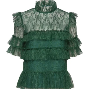 Grön Malina topp - Intressekoll på mörkgrön supersnygg By Malina topp i spets❤️Nypris 1800