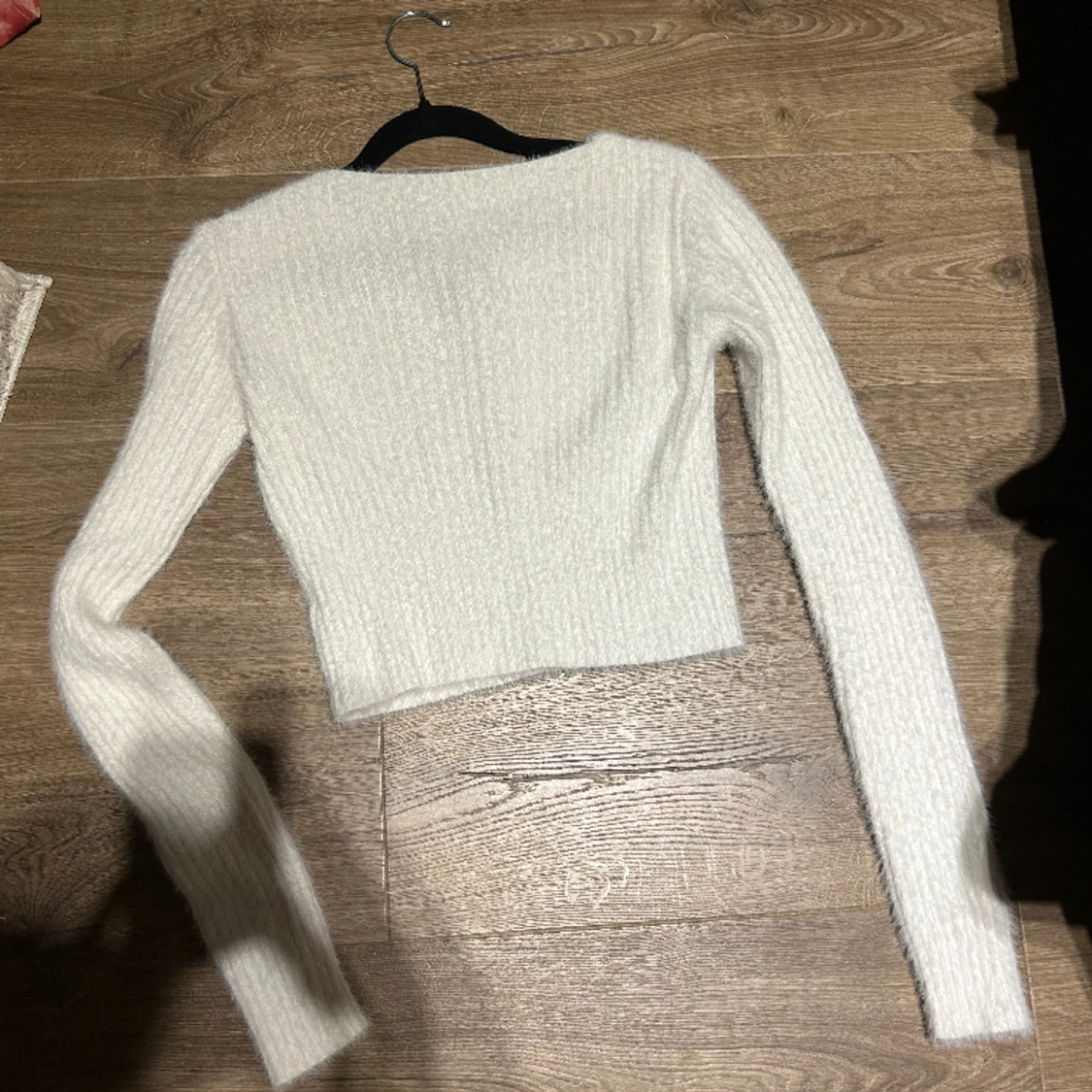Shein - Rib-knit Framsida Knappar Slätt Enkel Tröja - 91