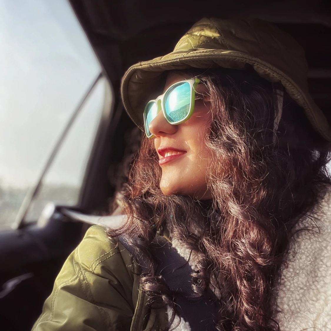 Reversible teddy green jacket - 1